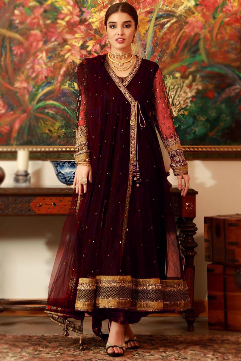Angrakha style wedding dress discount