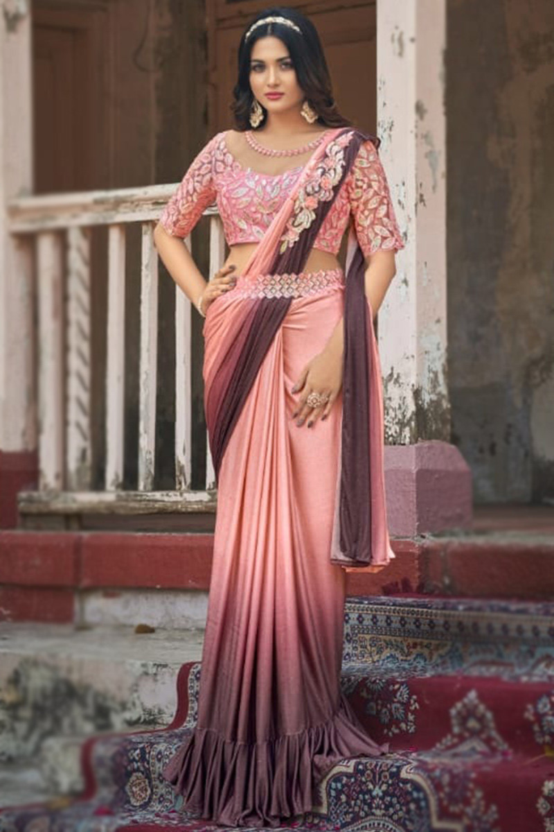 Georgette Designed Fancy Saree with Blouse Piece at Rs 1200 in Thane