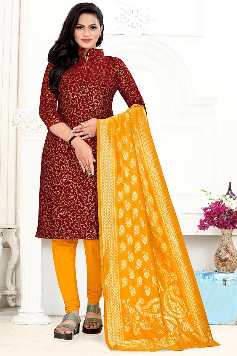 Maroon churidar cheap