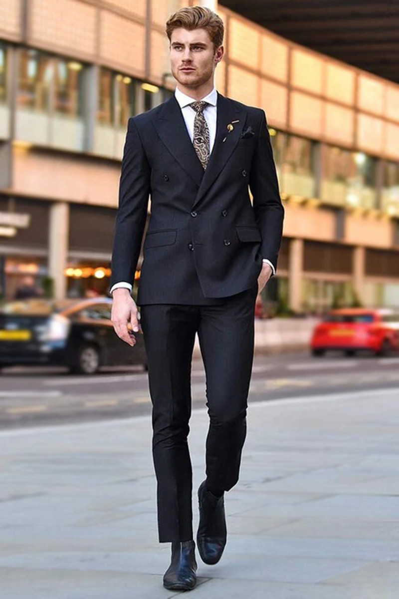 Blue coat blue pant top