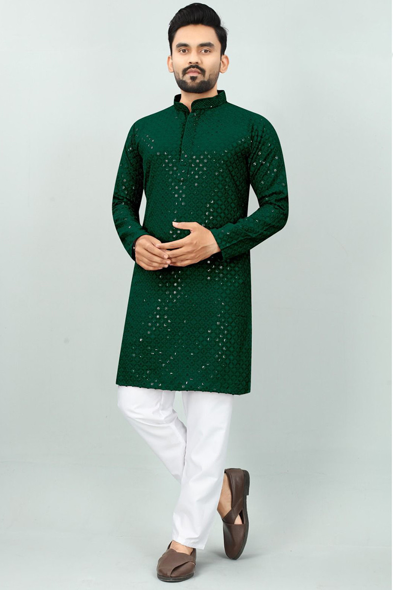 Dark green colour kurta pajama 2025