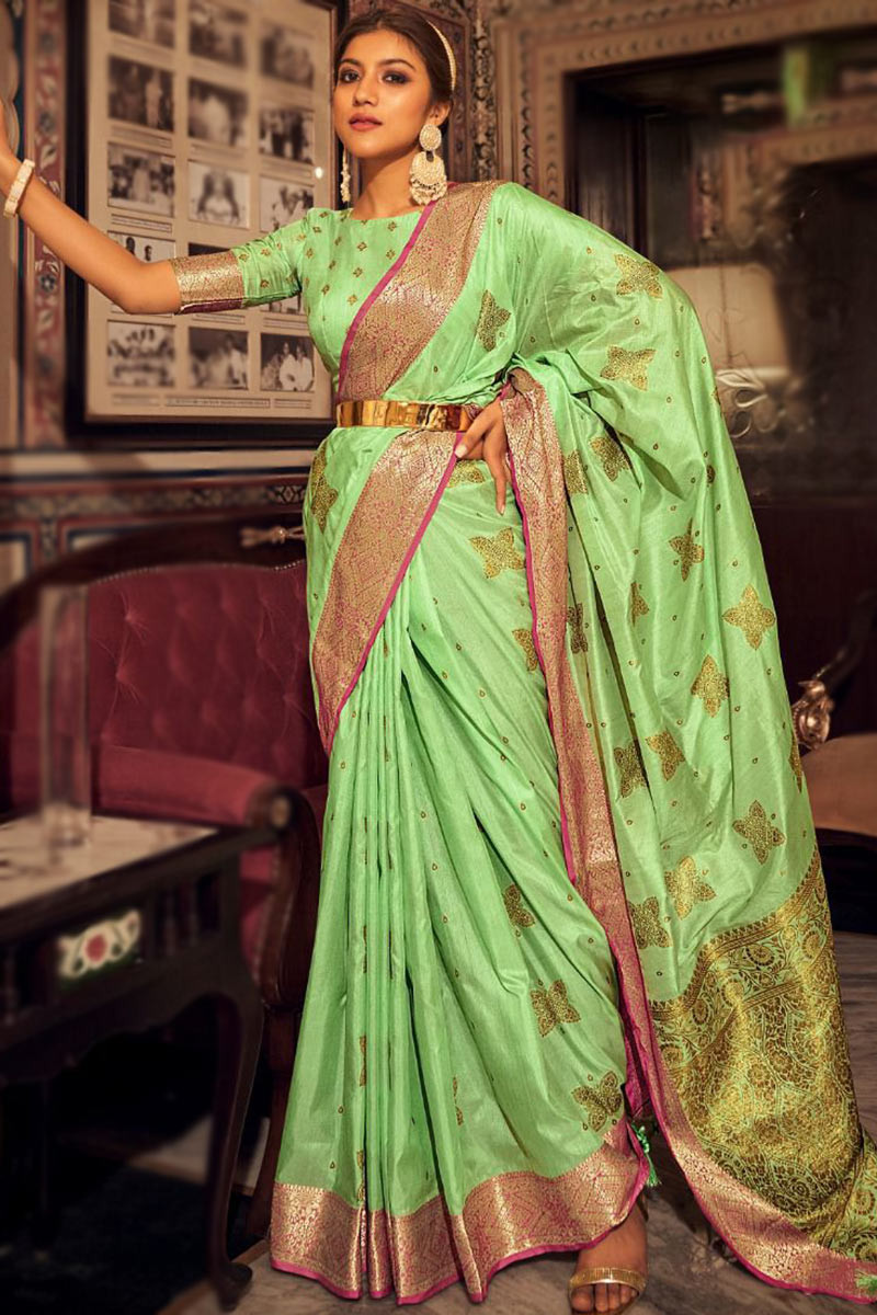 Tussar silk outlet wedding sarees