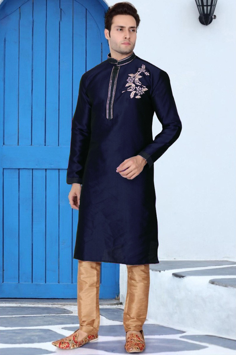 Navy blue colour deals kurta pajama