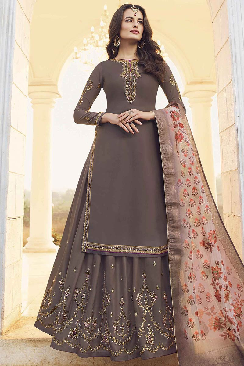 Salwar kameez with skirt top