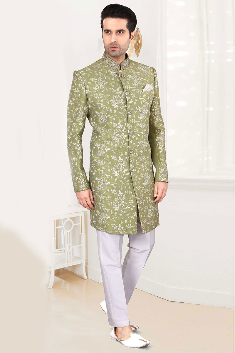 Buy XEPON Men's Ethnic Wear Sherwani Wedding Dress Set (S) at Amazon.in