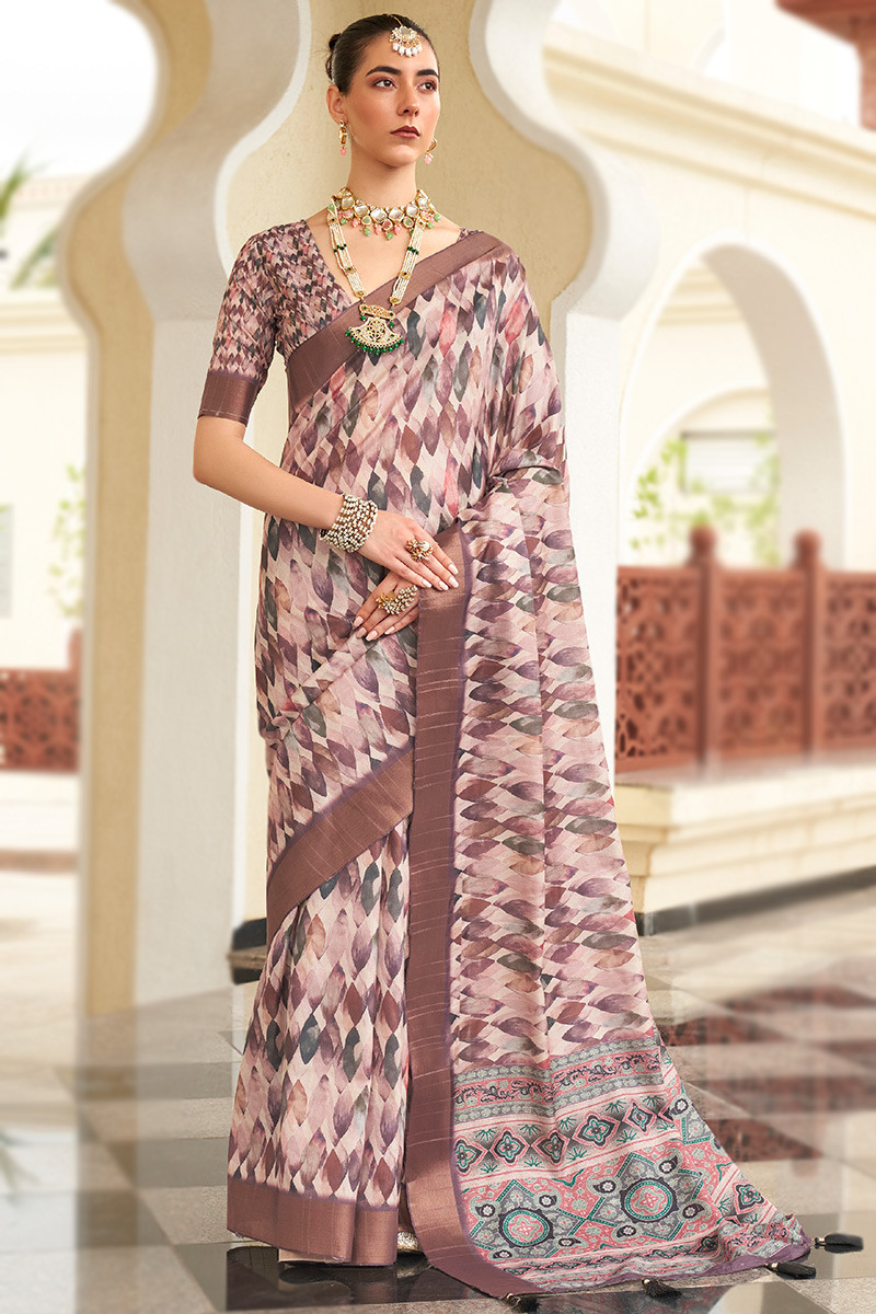 Silk saree outfit discount