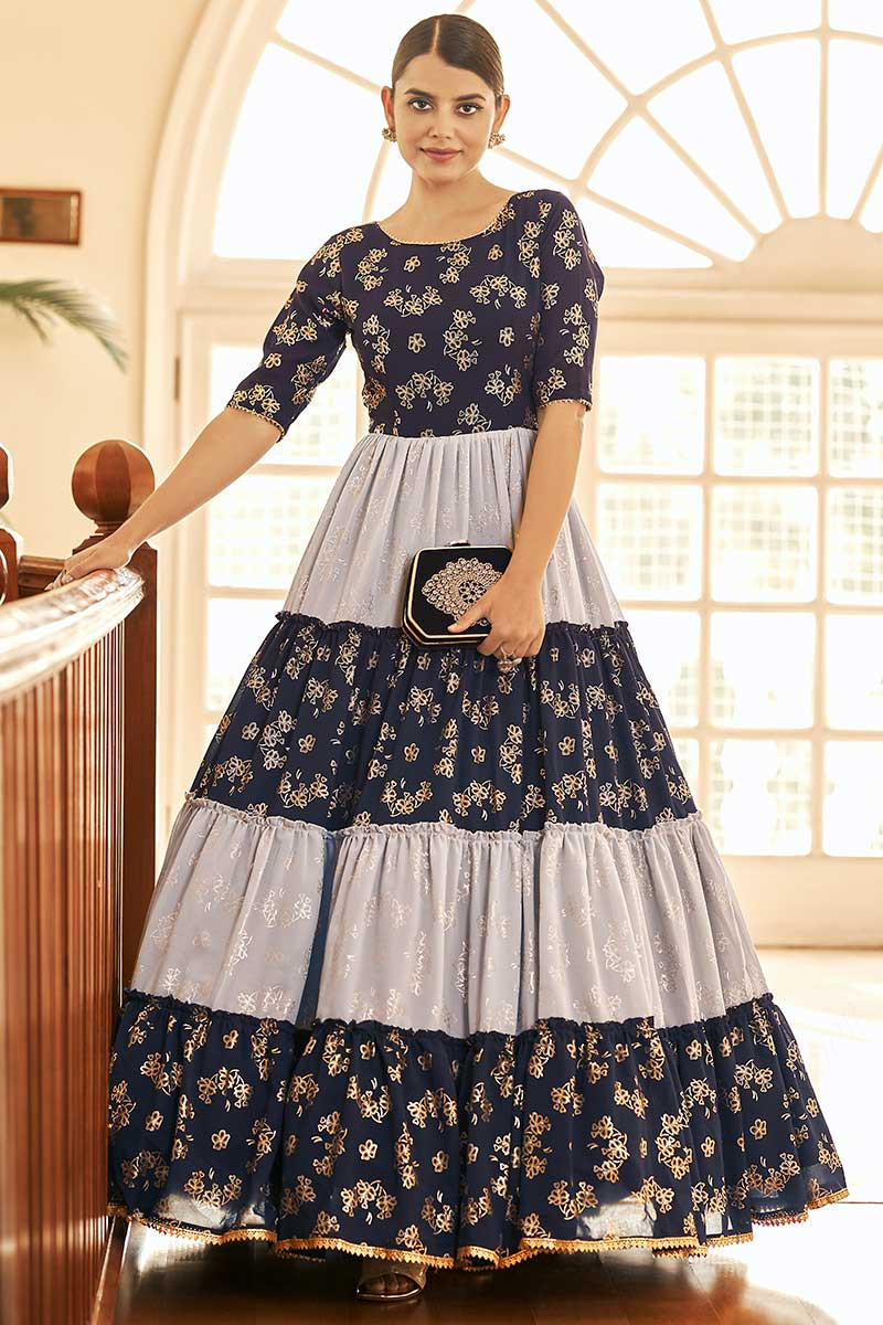 Fancy cotton shop frock suit