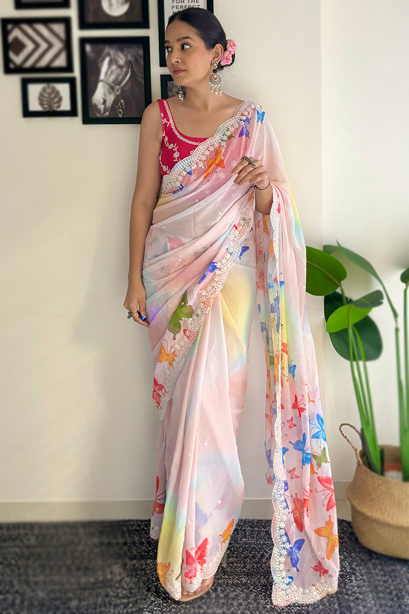 Casual wear saree clearance