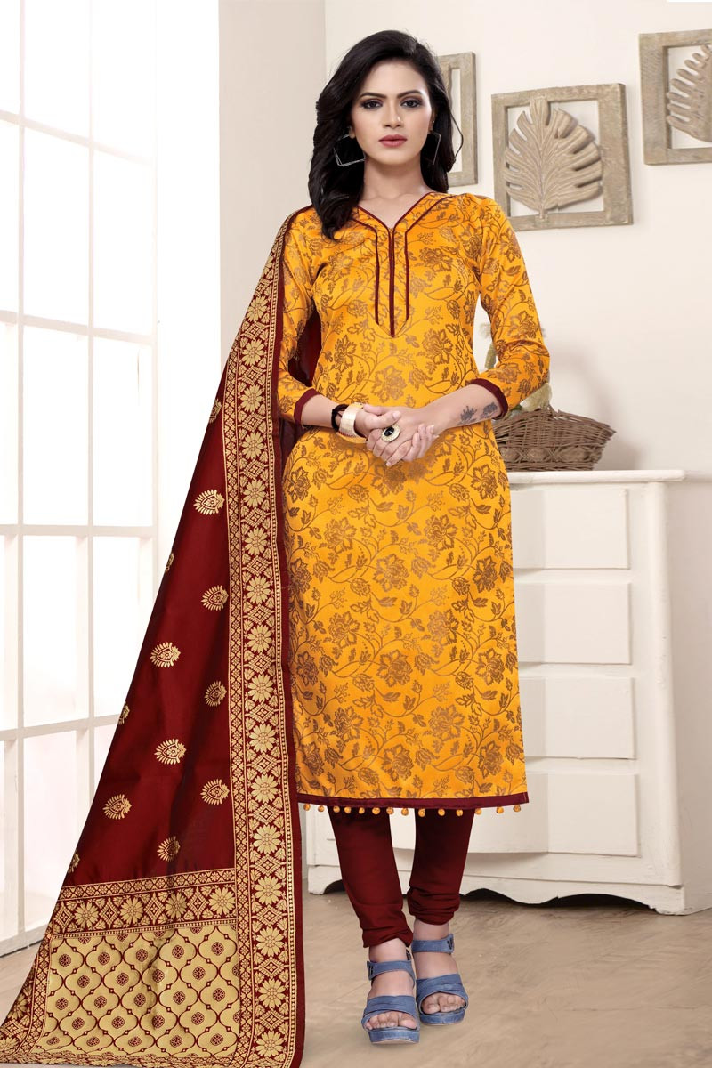 Brocade salwar suit clearance