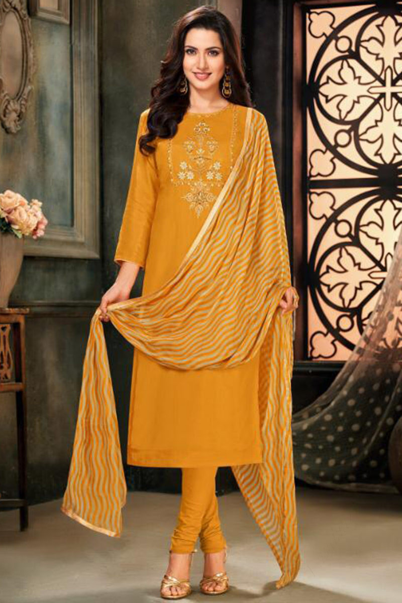Fancy cotton churidar sales