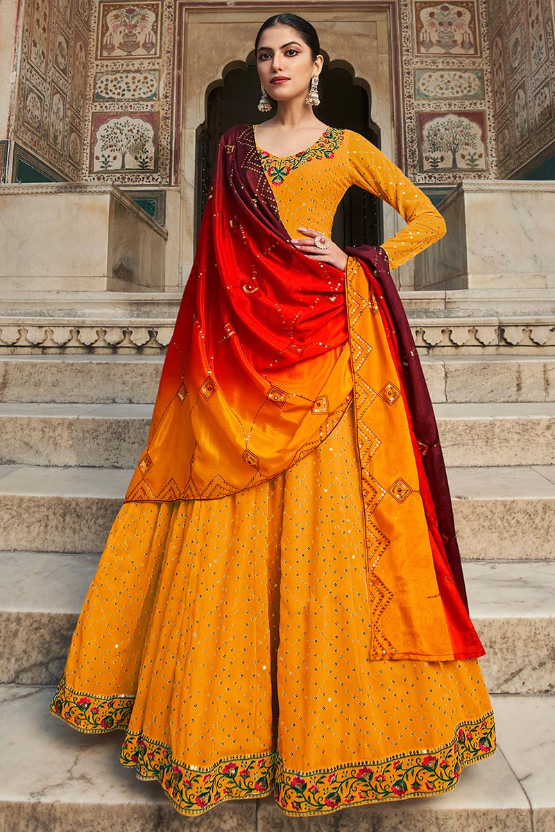 Mustard yellow shop anarkali dress