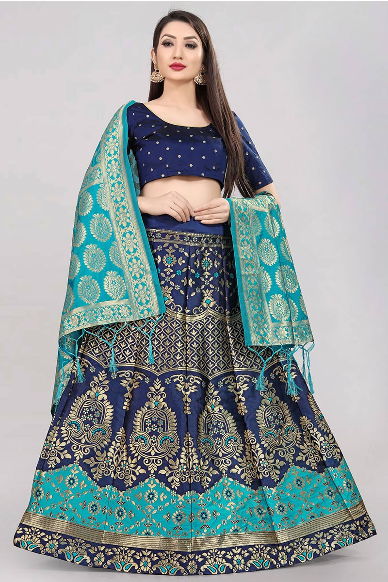Buy online Blue Sequin Detailed Lehenga from ethnic wear for Women by  Mahika for ₹4259 at 60% off | 2024 Limeroad.com