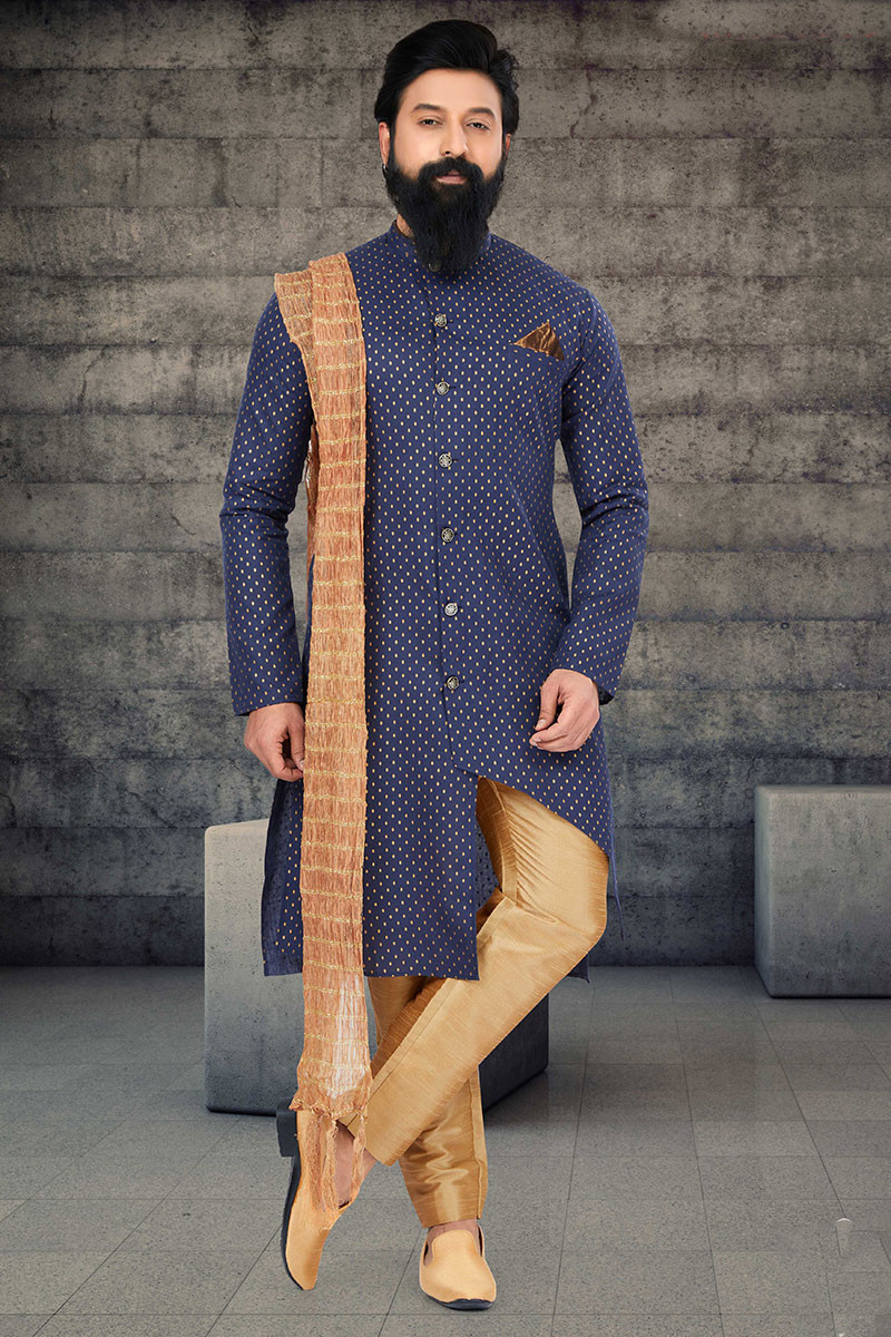 printed indo western mens