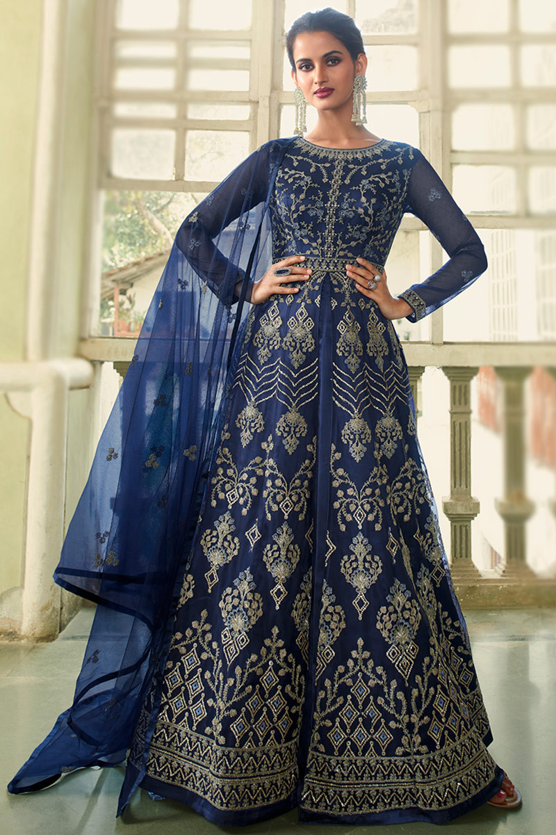 Full Sleeve Plain Georgette ANARKALI GOWN, Size : S TO 10XL, Feature :  Washable at Rs 459 / piece in Surat