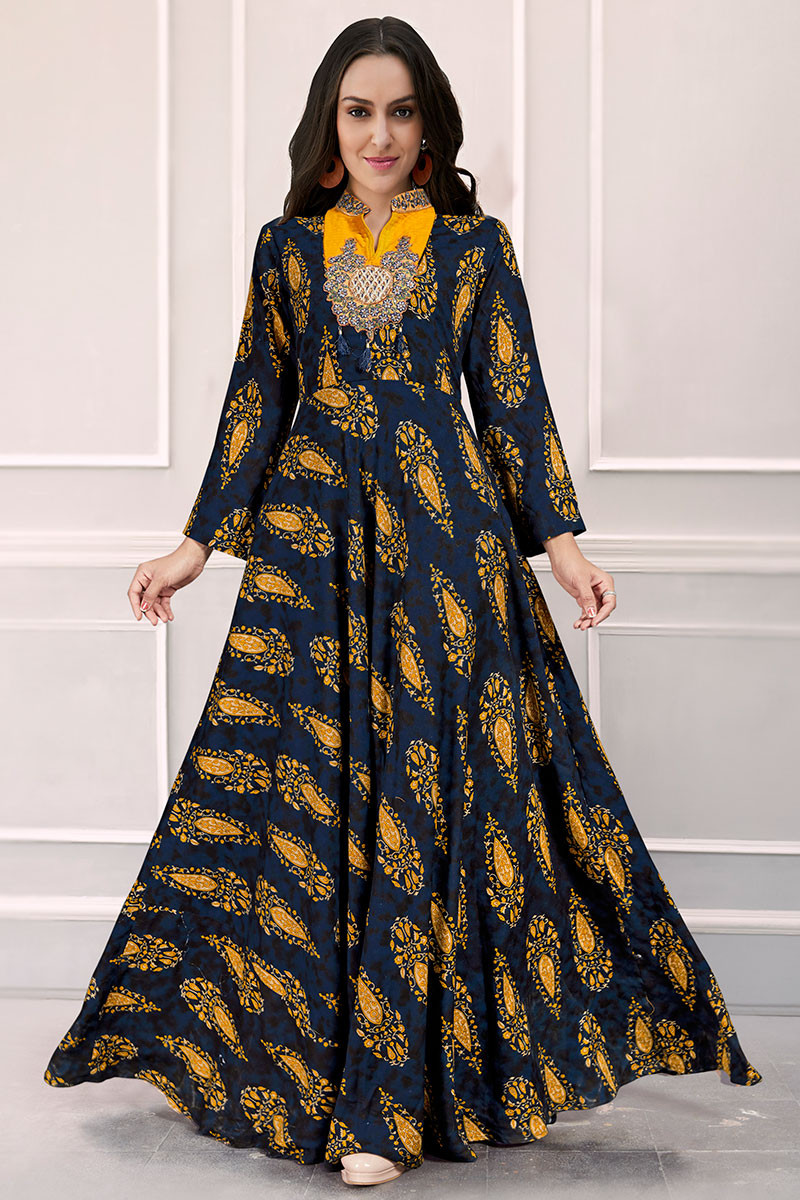 Long cheap rayon gown