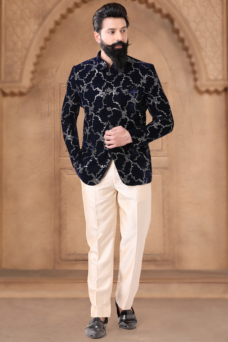 Dark blue jodhpuri clearance
