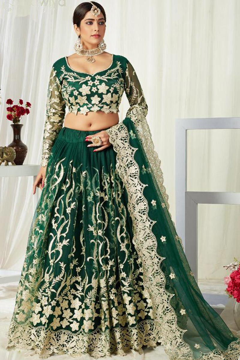 Lehenga in net material clearance