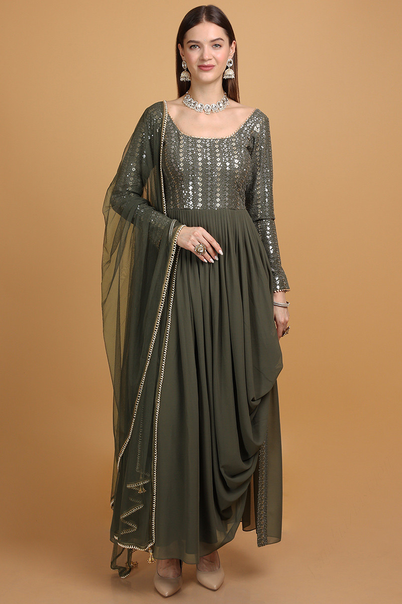 Army new arrivals green gown