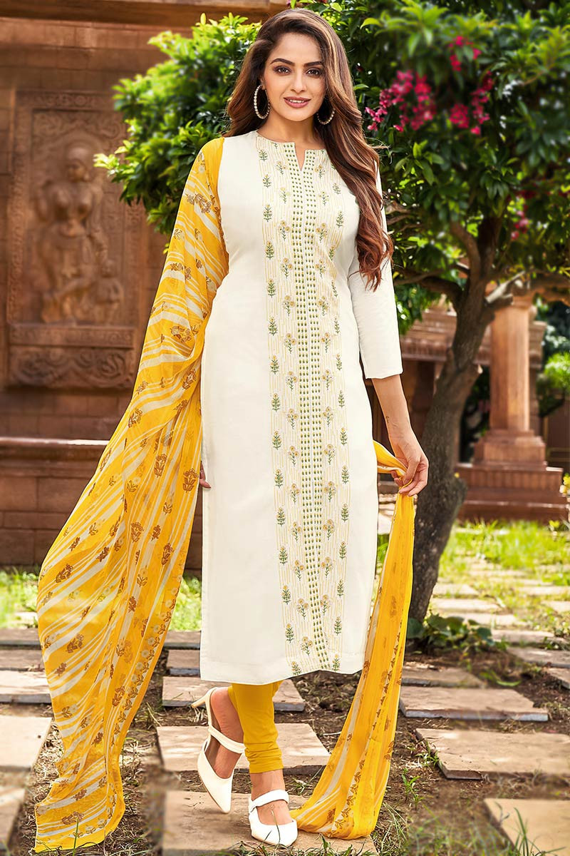 Off white churidar discount