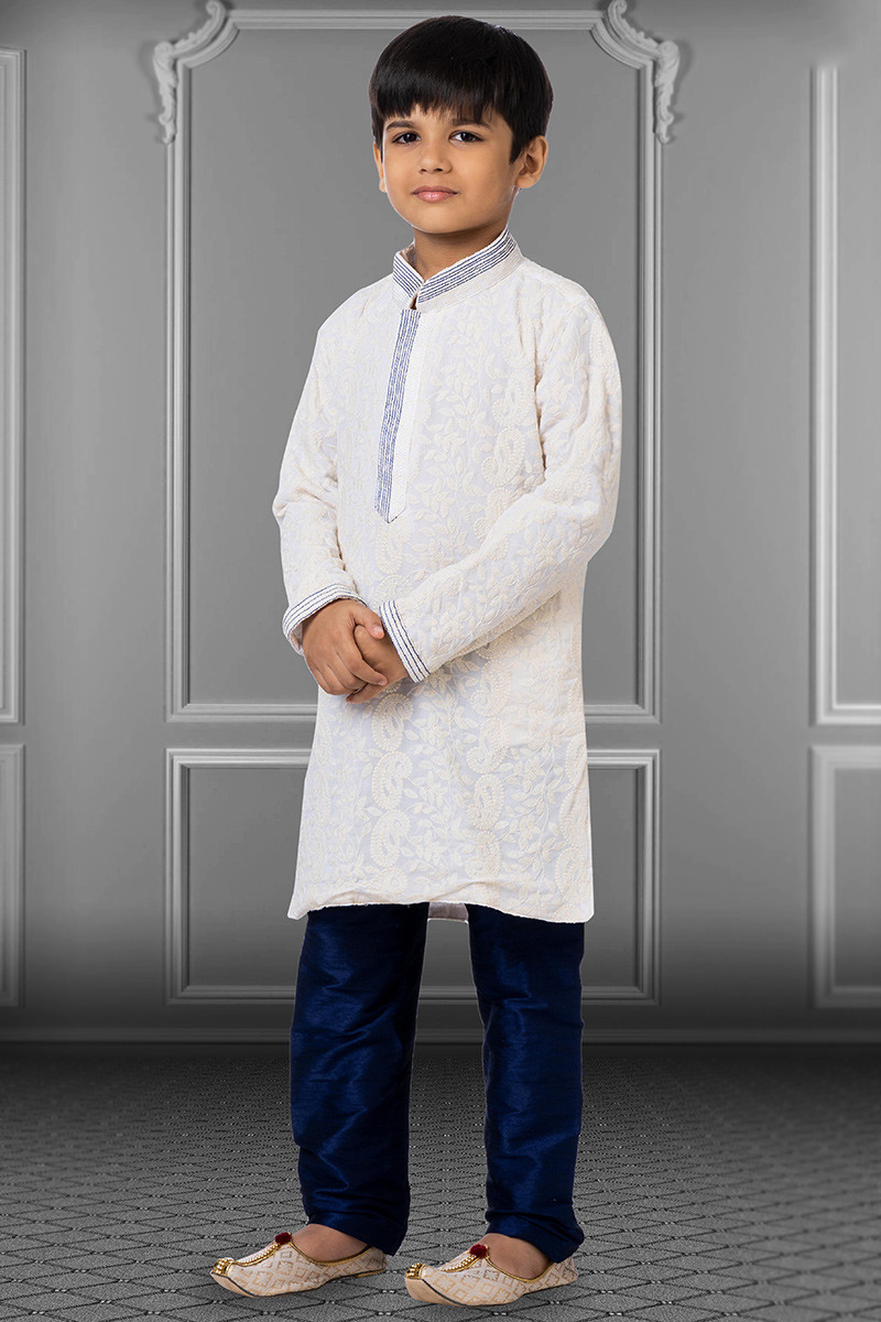 White churidar sales for kids