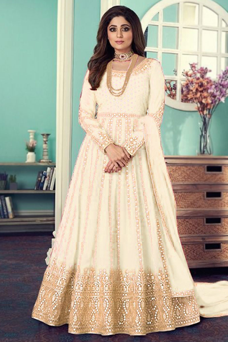Off white color frock suit top
