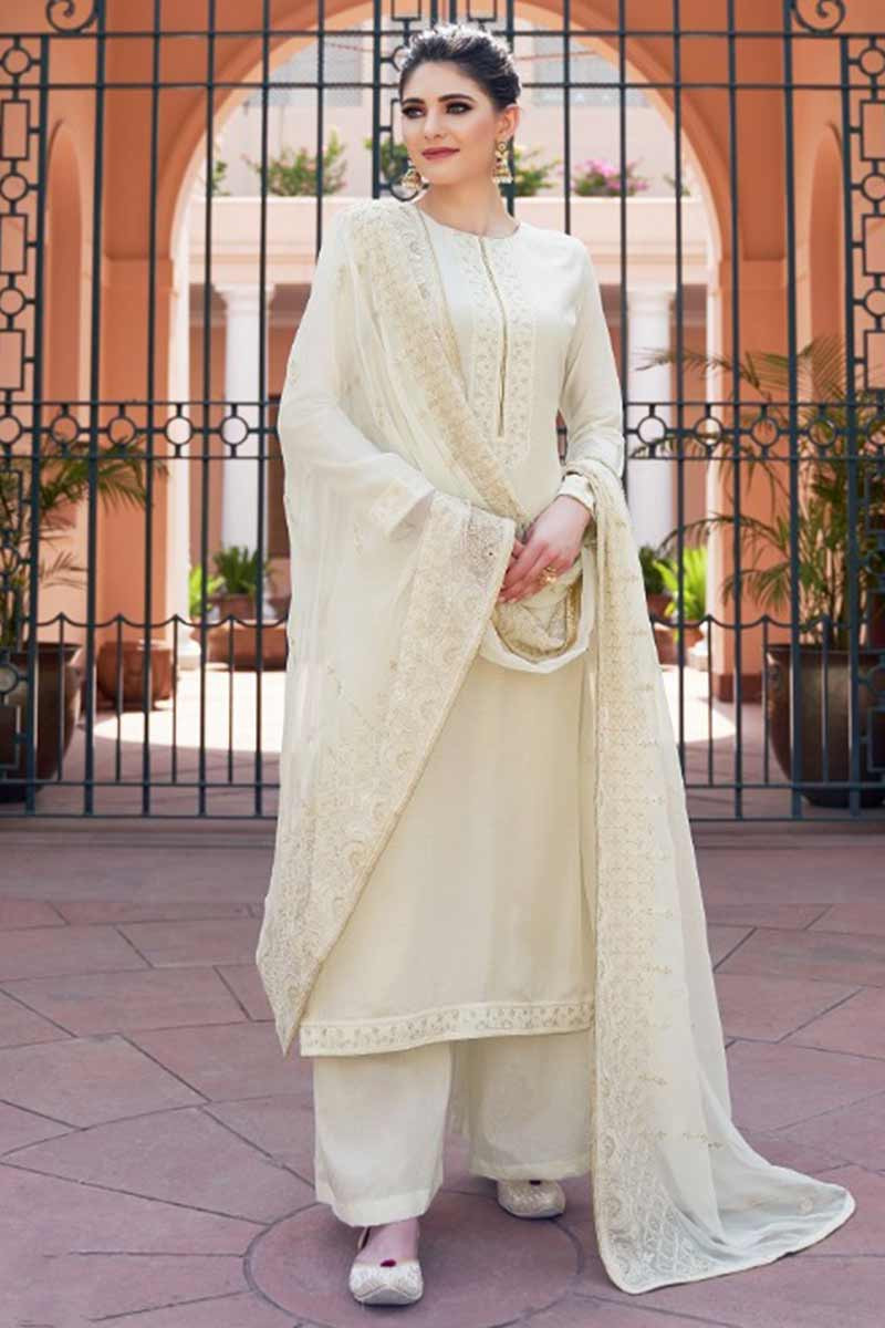 Off white palazzo suit sales