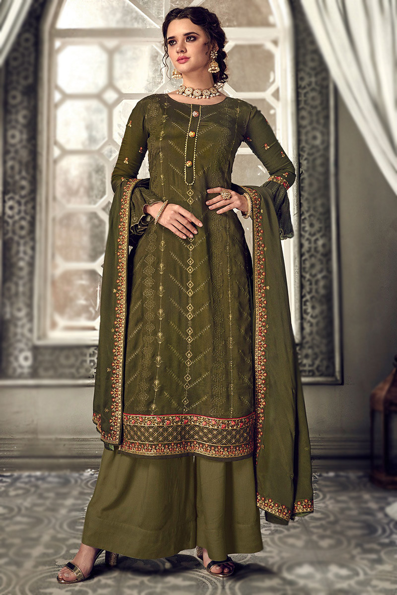 Mehendi green palazzo hot sale