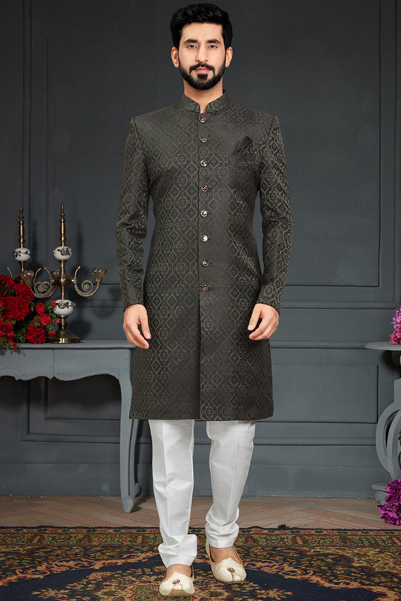 Olive sherwani hotsell