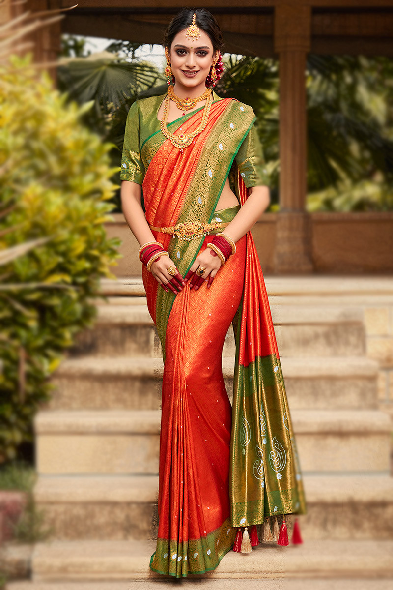 Crimson Red Kanchipuram Silk Saree with Rich Zari and Patli Style Pallu-sgquangbinhtourist.com.vn