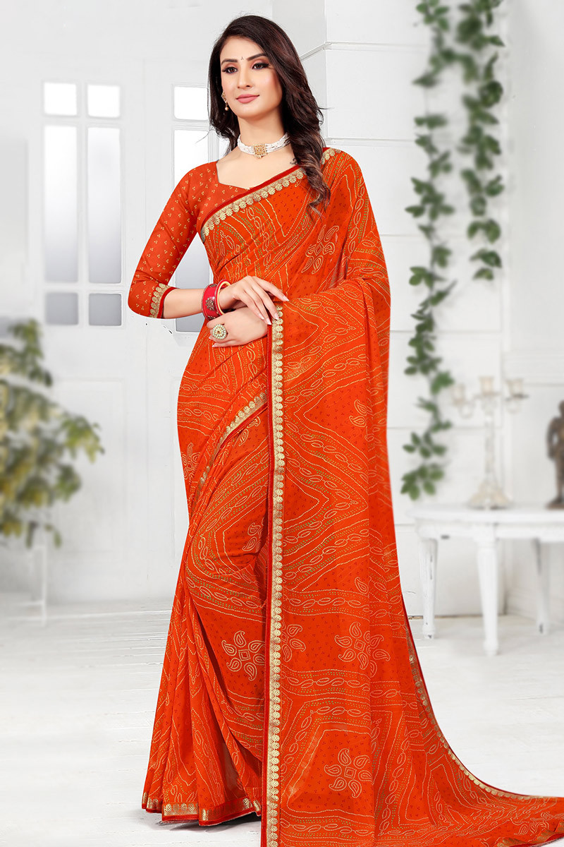 Buy Handcrafted Traditional Bandhani Saree Online in India | Myntra