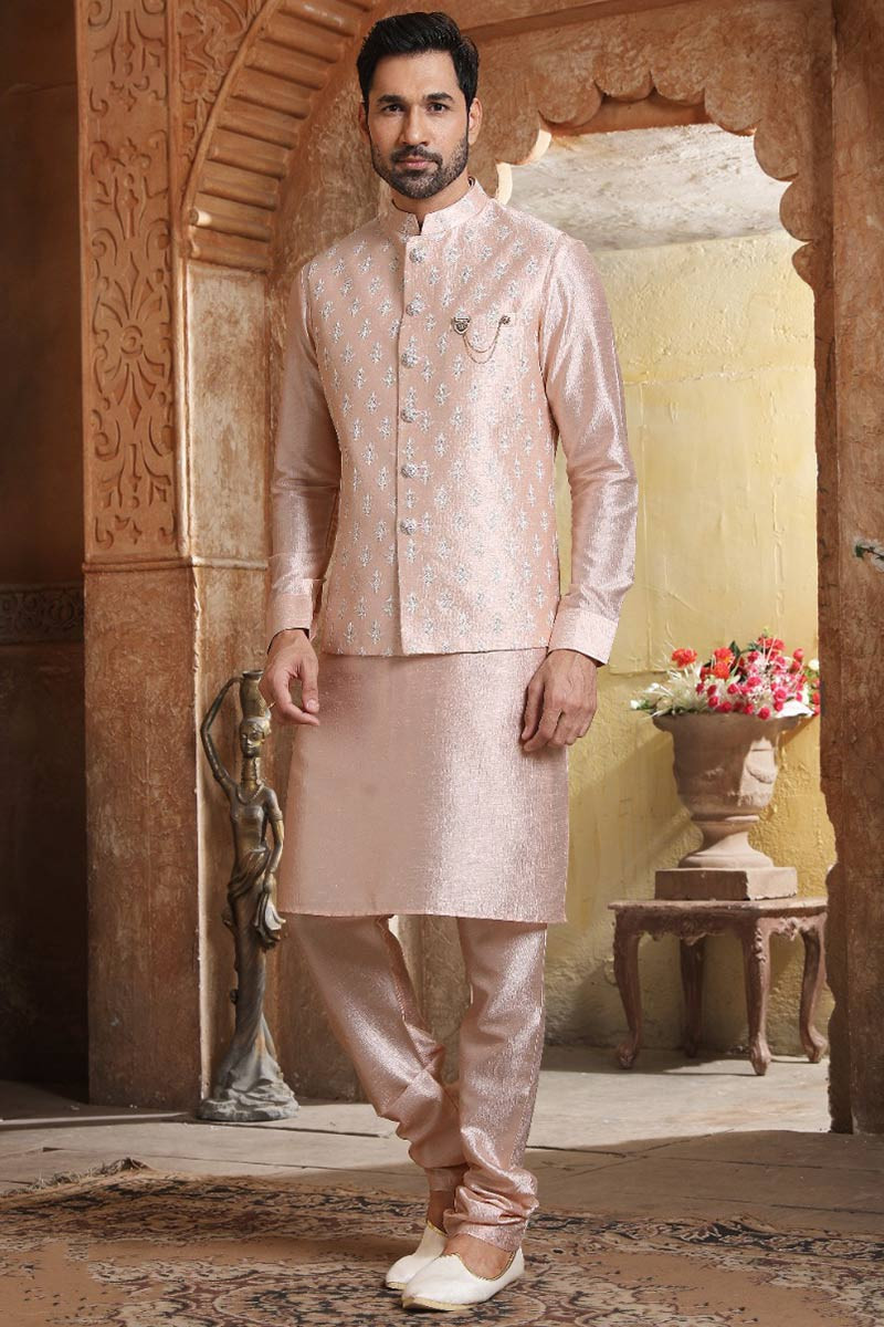 Kurta pajama style with jacket store