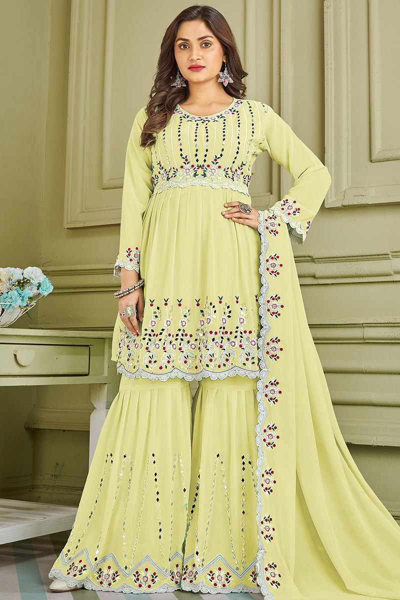 Frock style sharara suit top