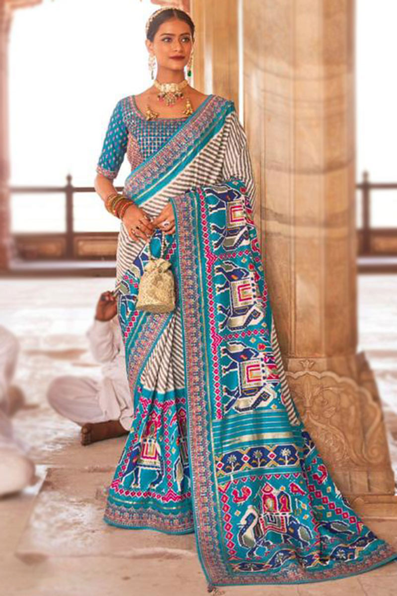 Silk multicolor hotsell saree