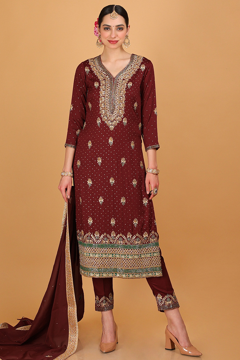 Embroidered cigarette pants hotsell