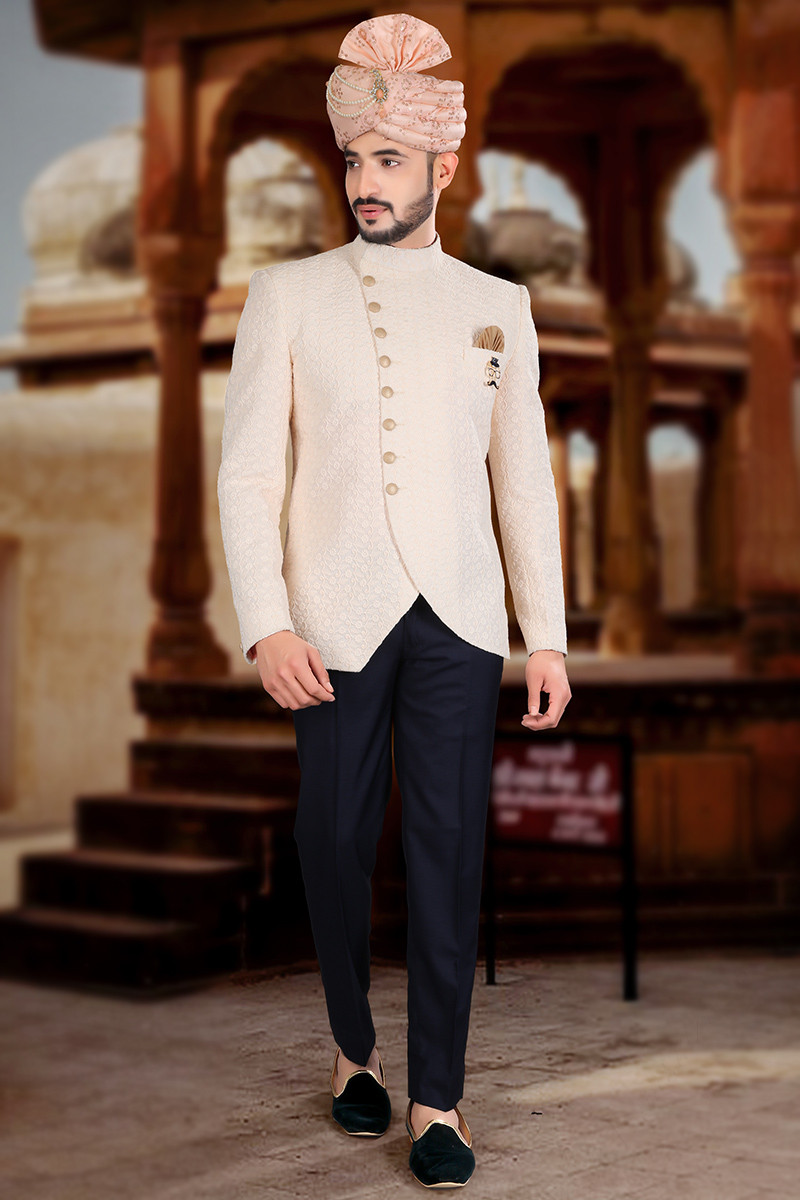 Sherwaniformen Indian Zari Embroidered Jodhpuri Bandhgala Navy Blue Suit  Designer Wedding for Men. - Etsy | Fashion suits for men, Dress suits for  men, Jodhpuri suits for men