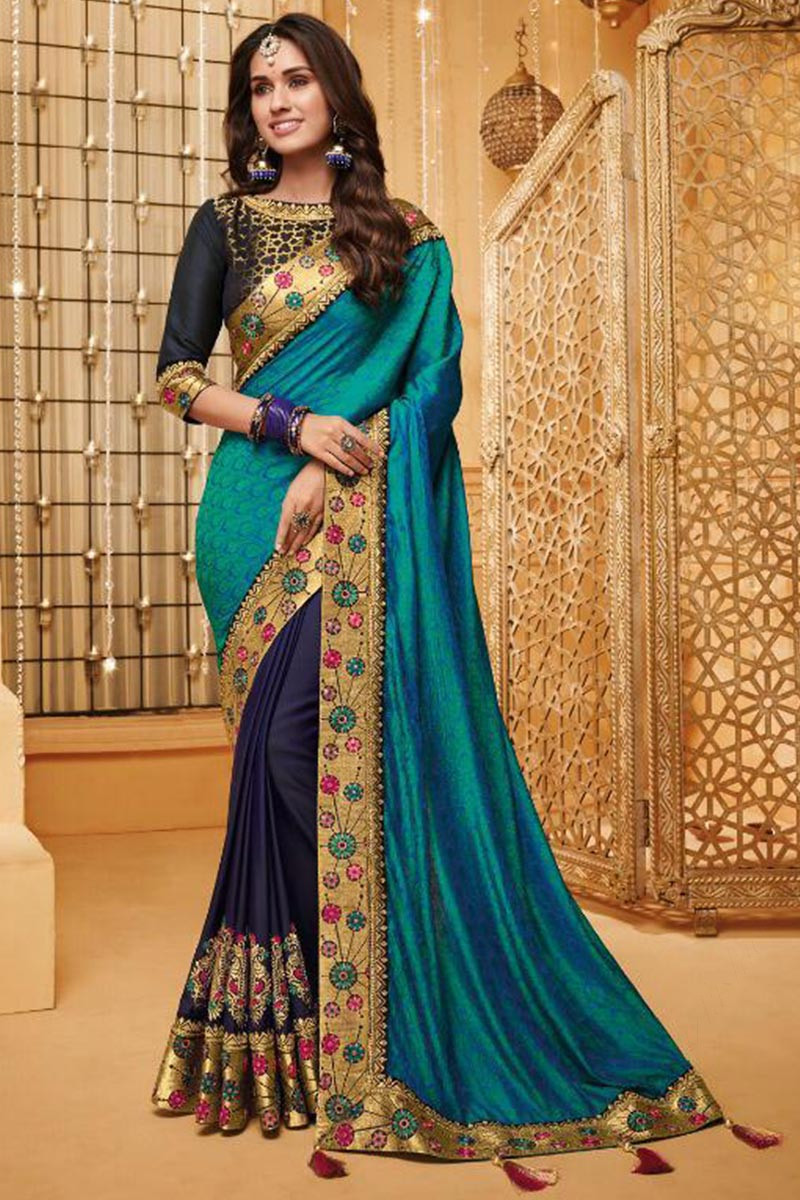Buy Anand Sarees georgette with blouse piece Saree (Pack of 2)  (P2_1108_1_1287_ Multicoloured_ One Size) at Amazon.in