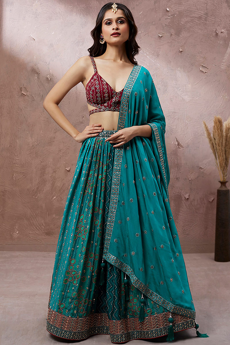 Flared hot sale lehenga choli