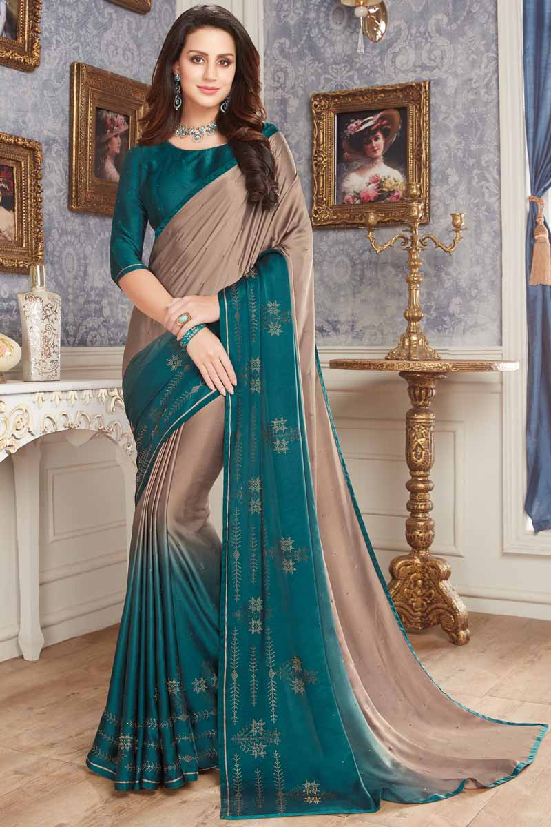 PEACOCK GREEN WOVEN BANARASI SILK SAREE – Zaribanaras global