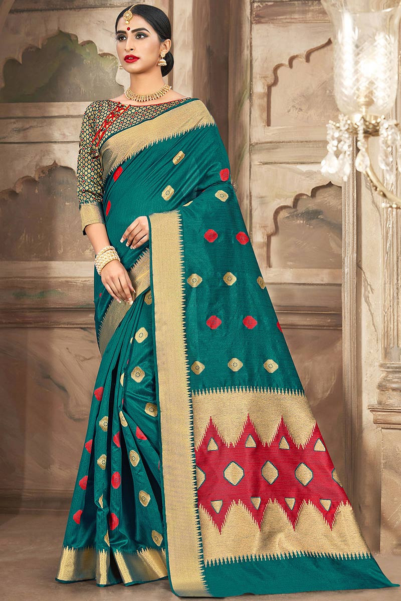 Cotton silk saree with designer blouse deals