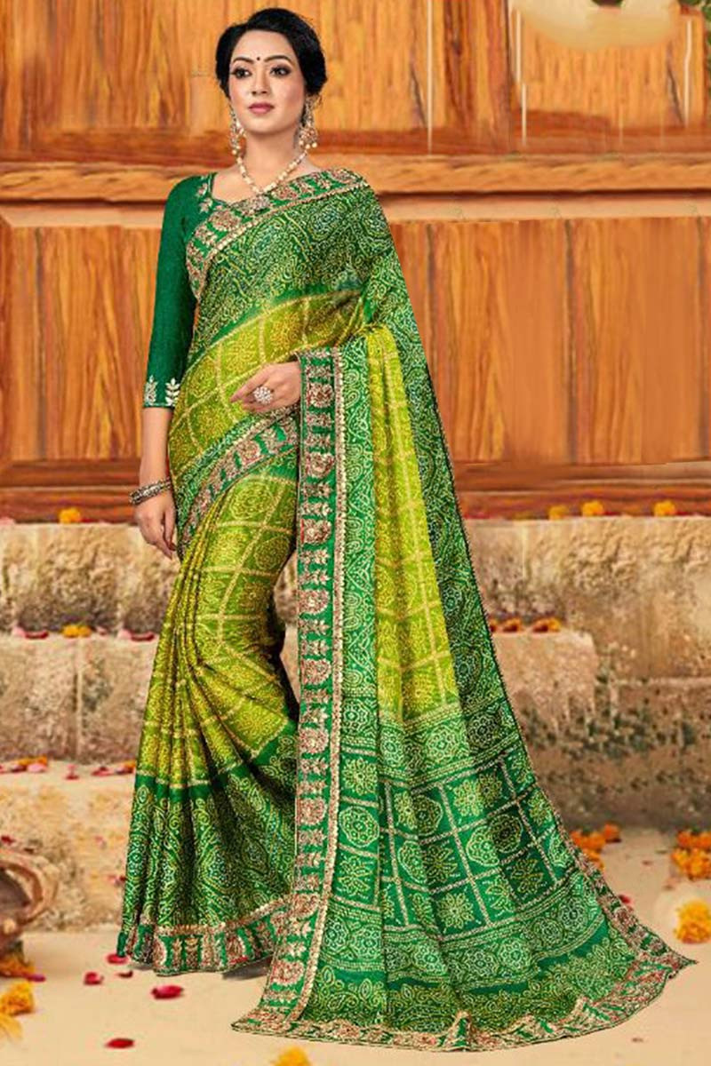 Bandhej georgette sarees online