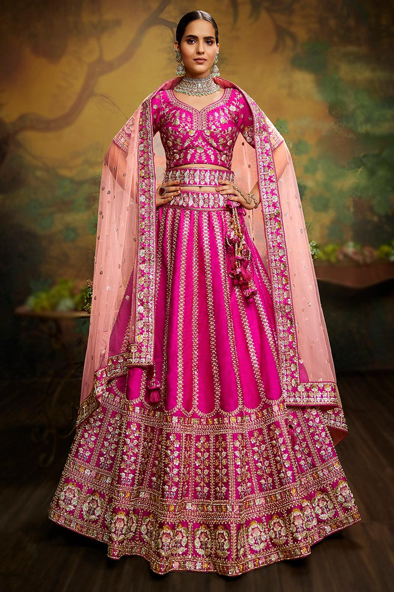 Hot pink lehenga outlet bridal