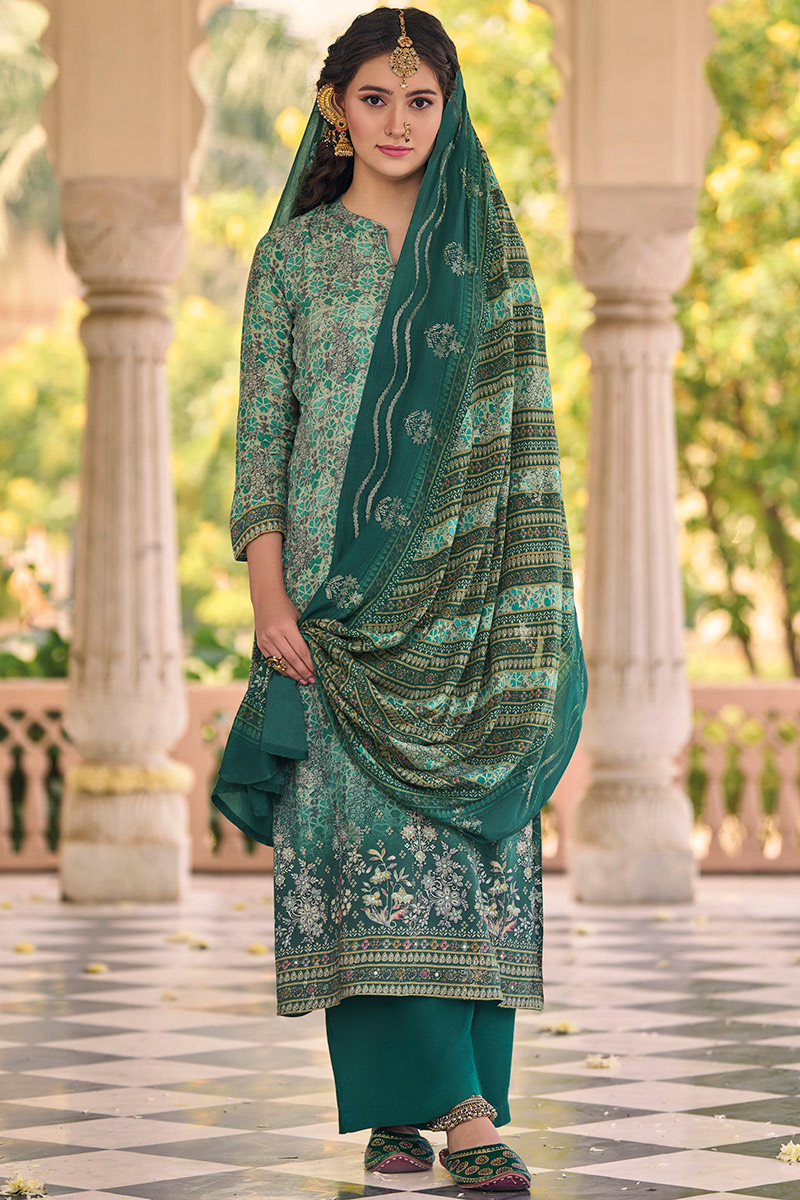 Cotton printed palazzo suit hotsell