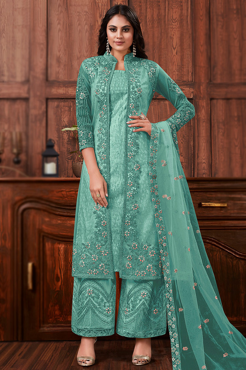 Long net jacket style outlet suits