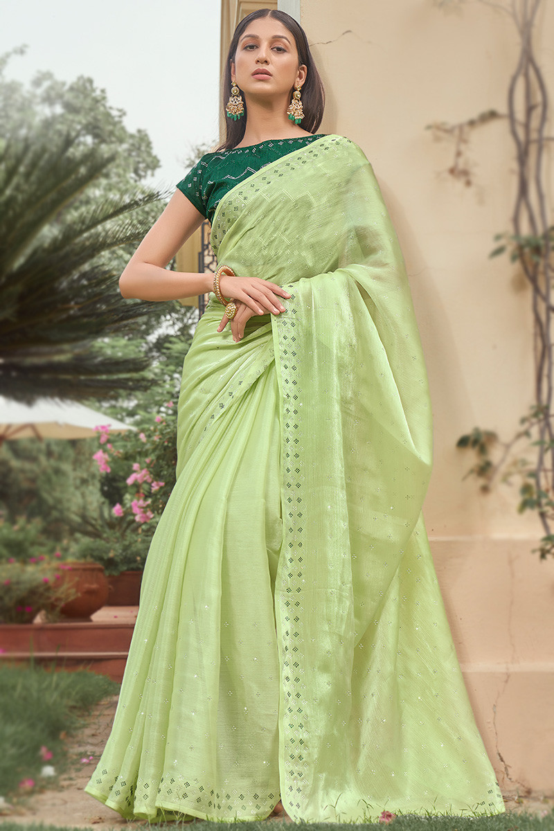 Bottle Green Kanjivaram Soft Silk Saree – StylebyPanaaash