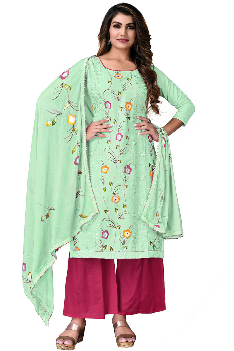 Cotton printed palazzo suit store