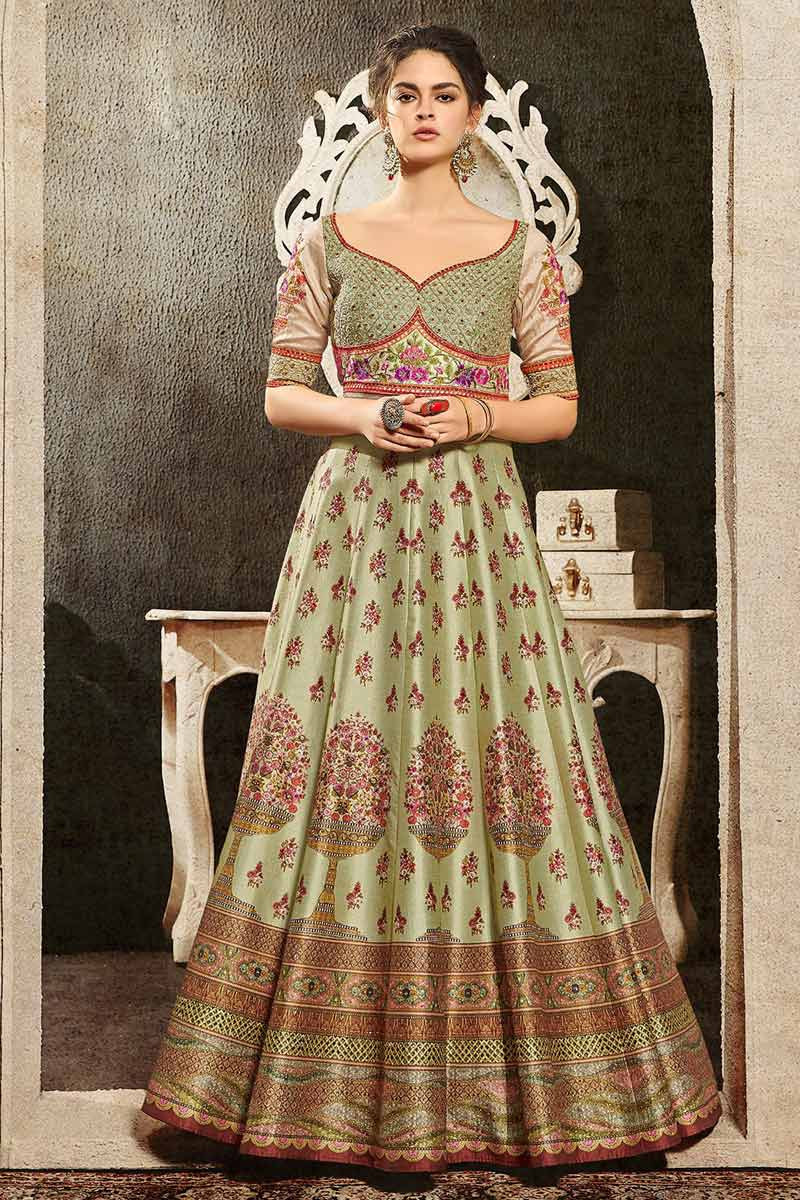 Silk anarkali hotsell gown