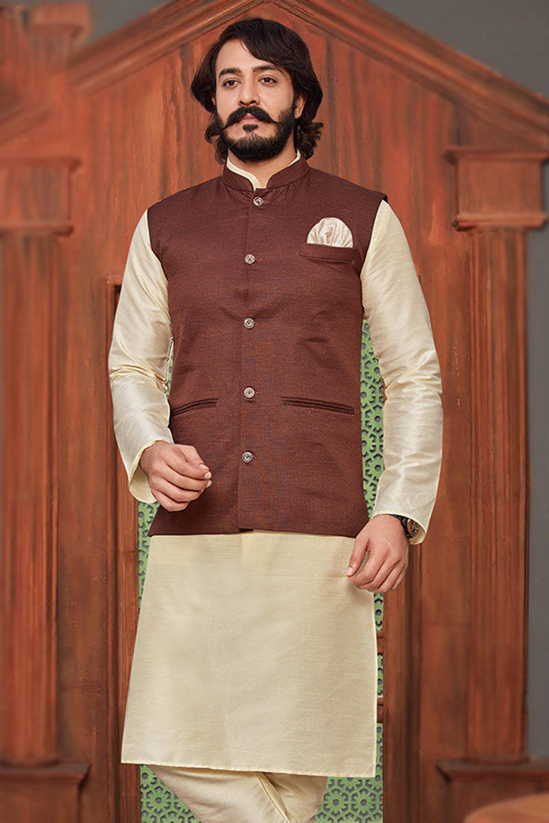 Plain kurta outlet with jacket