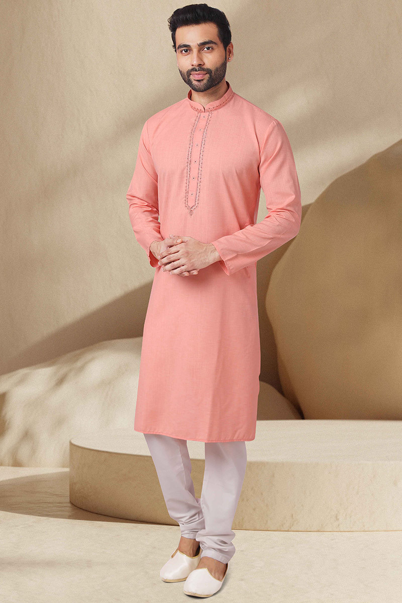 Peach color kurta pajama online