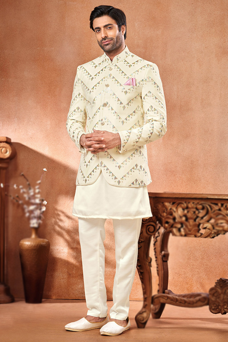 Cream silk jacket shop