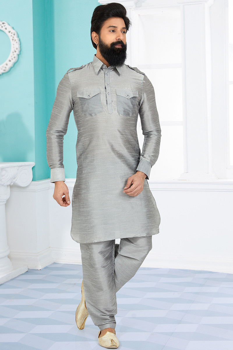 Light grey best sale kurta pajama